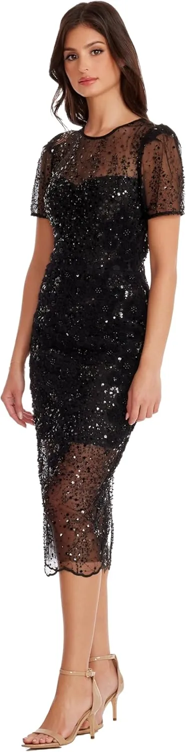 Dress the Population Women's Lia Bodycon Midi Dress