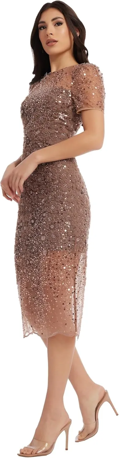 Dress the Population Women's Lia Bodycon Midi Dress