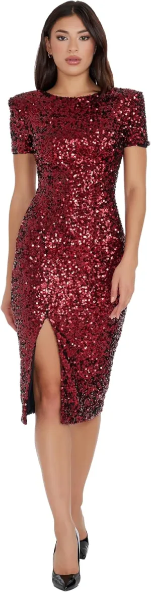 Dress the Population Women's Natasha Bodycon Midi Dress