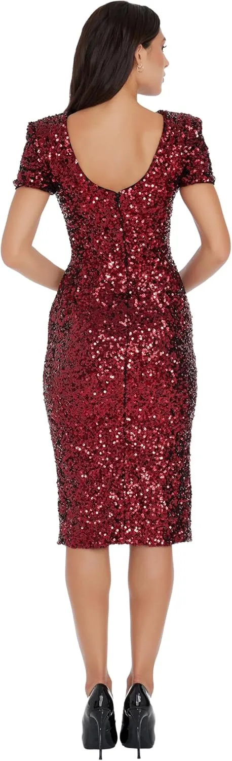 Dress the Population Women's Natasha Bodycon Midi Dress