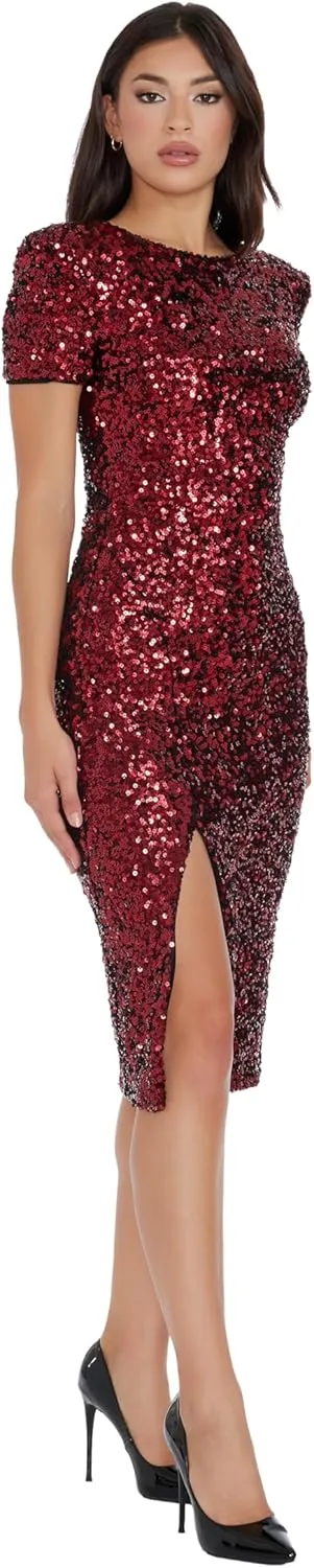 Dress the Population Women's Natasha Bodycon Midi Dress