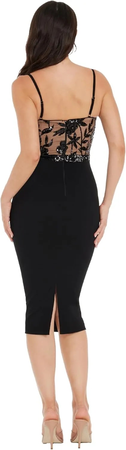 Dress the Population Women's Silvia Bodycon Midi Dress