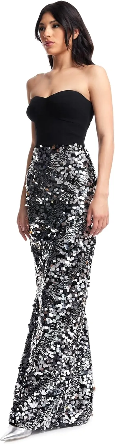 Dress the Population Women's Vada Sheath Maxi Dress