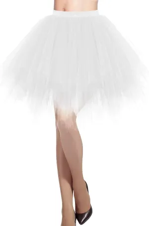 DRESSTELLS Women's Short Tutu Ballet Bubble Skirt 50's Tulle Party Vintage Petticoat