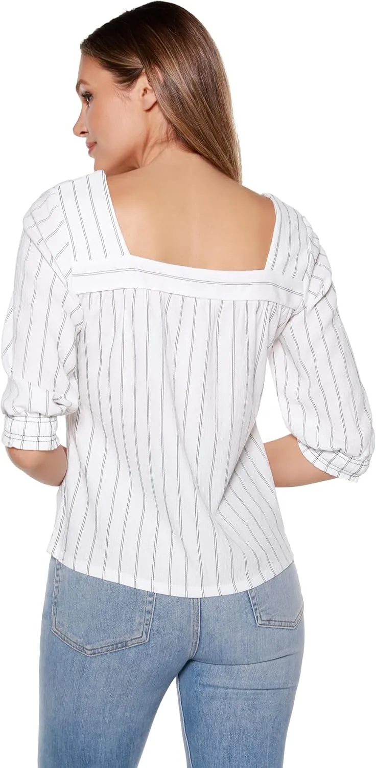 Dressy 3/4 Sleeve Top for Women Relaxed Fit Tops for Women Trendy