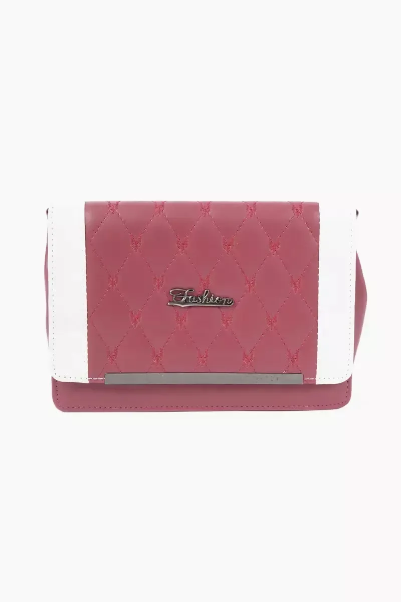 Dual Color Trendy Sling Bag for Women and Girls - Maroon