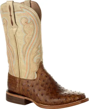 Durango® Premium Exotics™ Women's Full-Quill Ostrich Sunset Wheat Western Boot