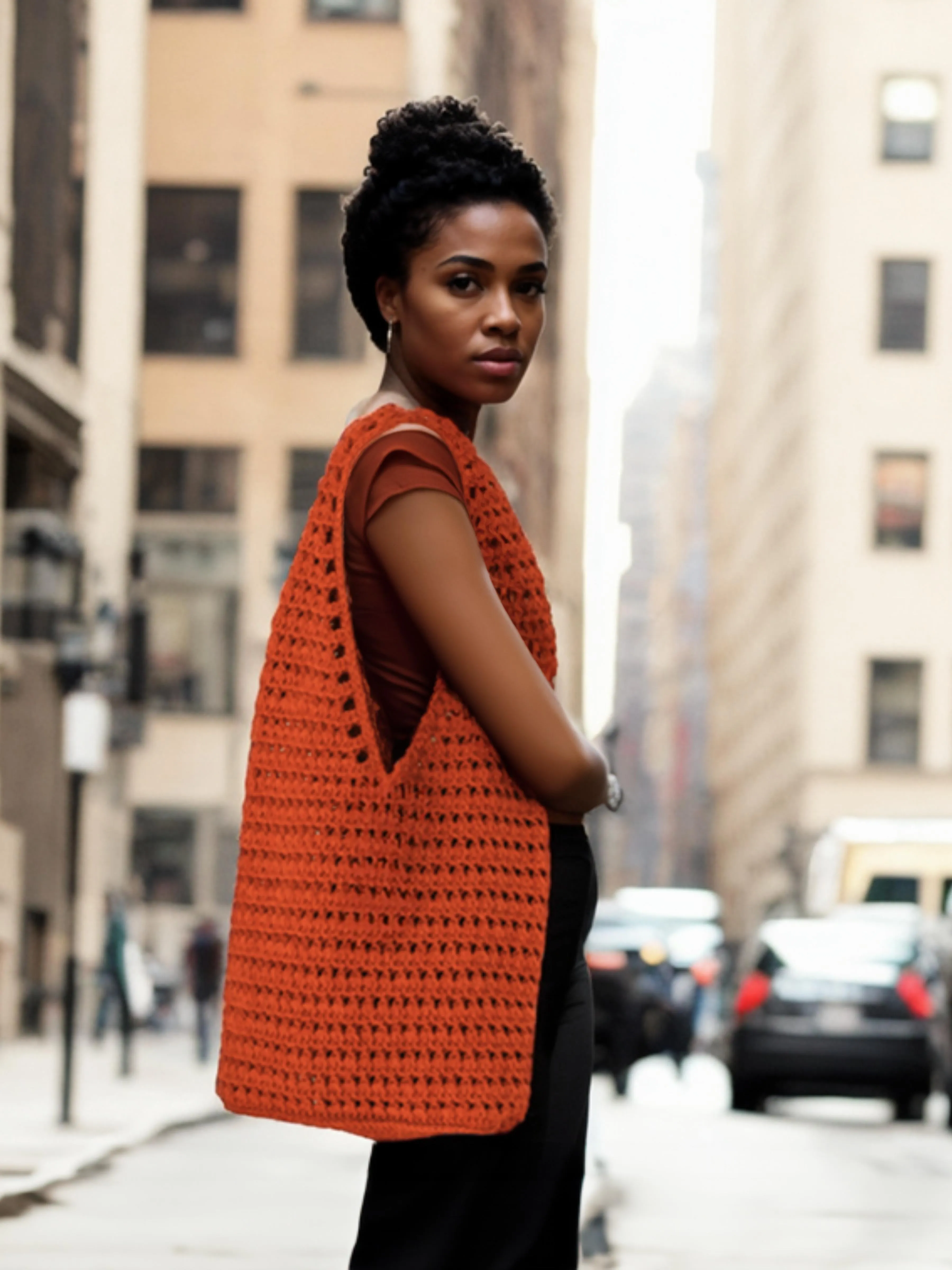 Earthy Mesh Shoulder Bag