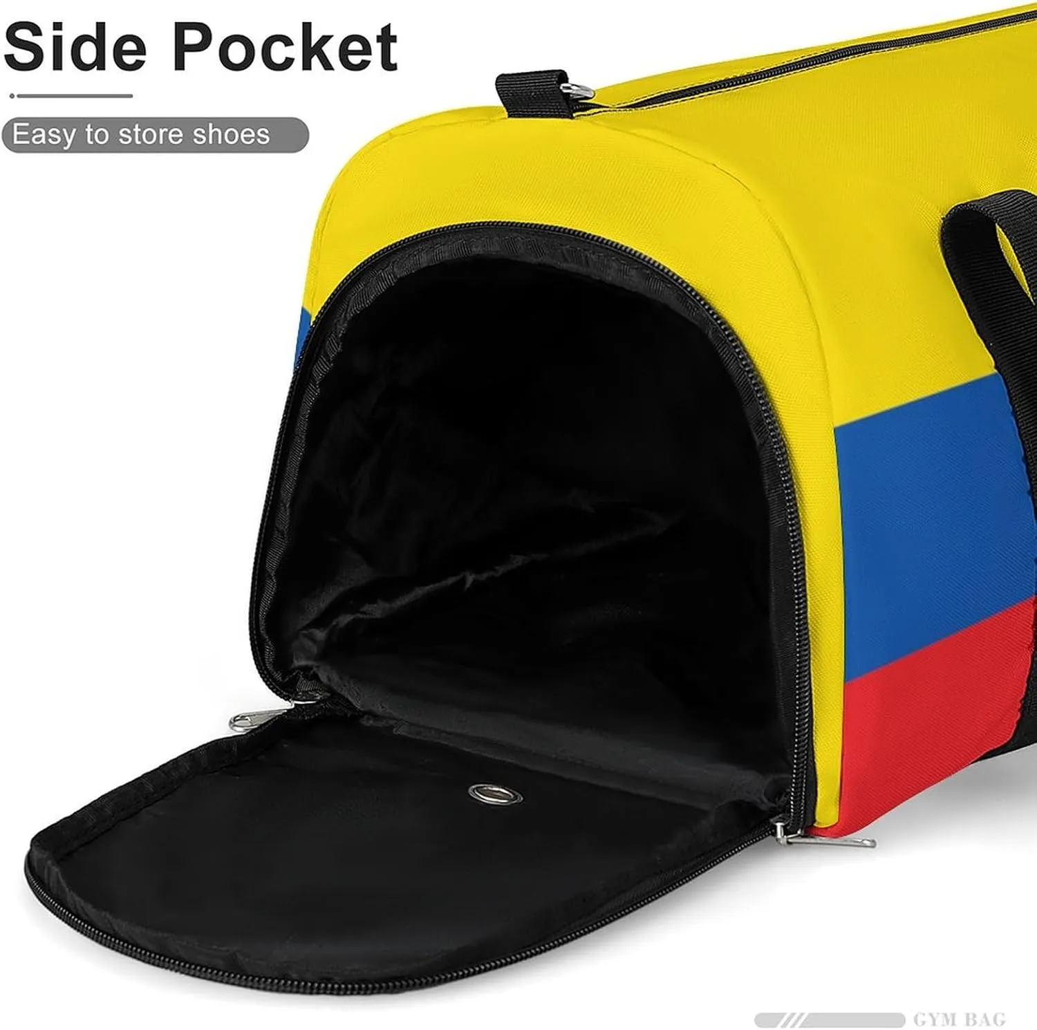 Ecuador Flag Sports Gym Bag for Boys Girls with Shoe Compartment Carry On