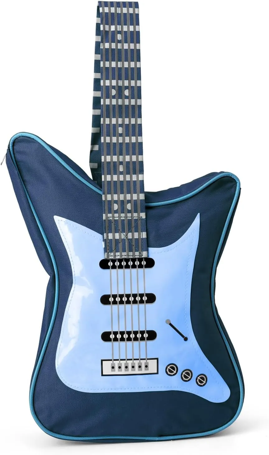 Electric Guitar Shaped Music Bag Oxford Cloth Shoulder Tote Bag Purse Crossbody Handbag for Women