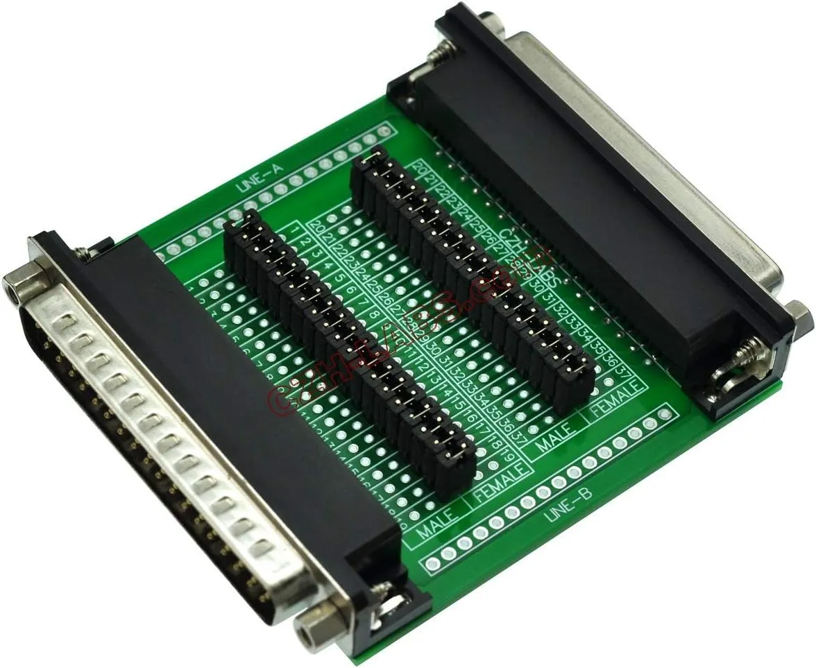 Electronics-Salon CZH-Labs D'sub DB37 Diagnostic Test Breakout Board, DSUB DB37 Connector Male to Female.