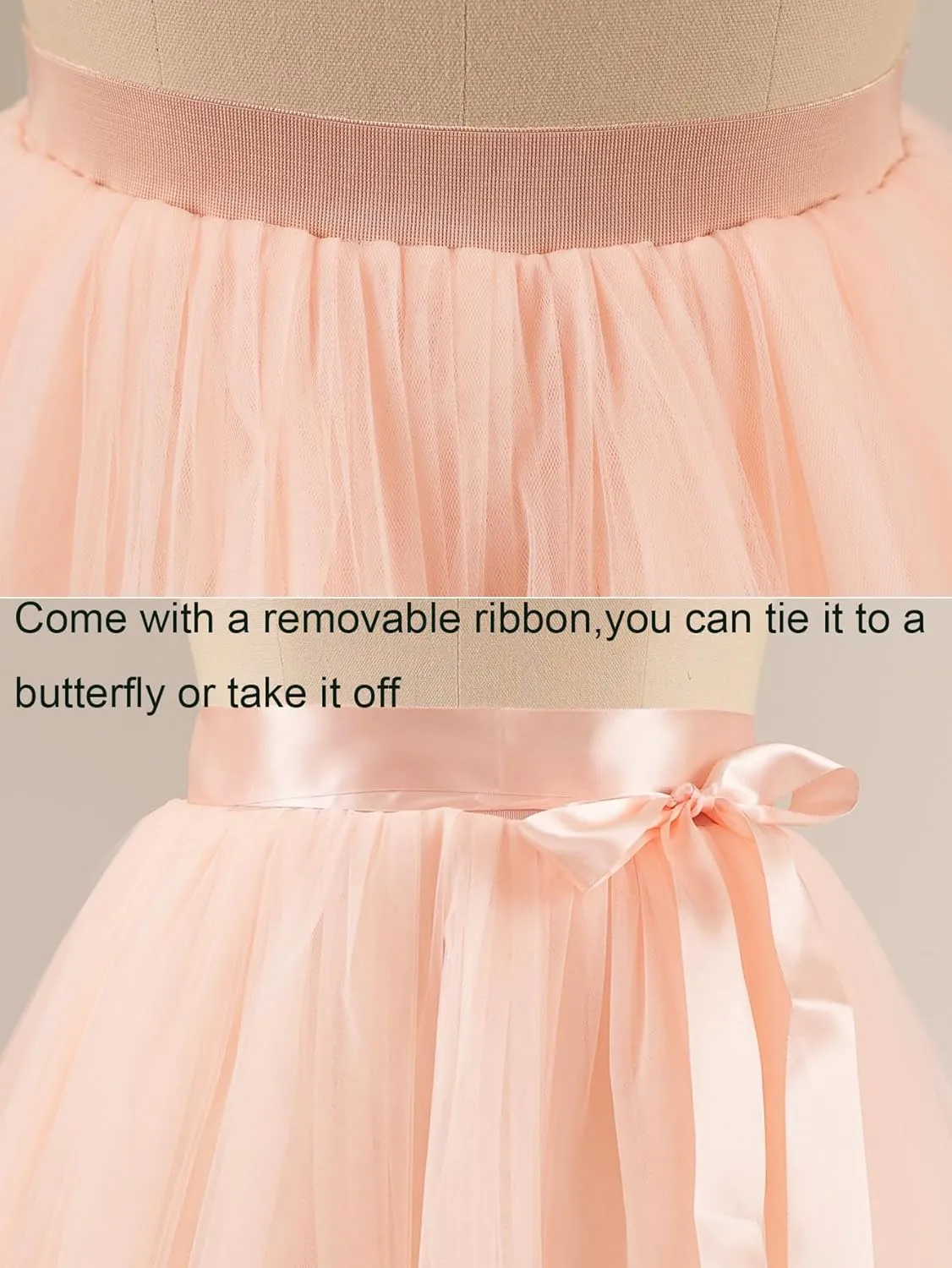 EllieHouse A Line Long Maxi Bridesmaid Tulle Skirt for Wedding Evening Party Prom P68