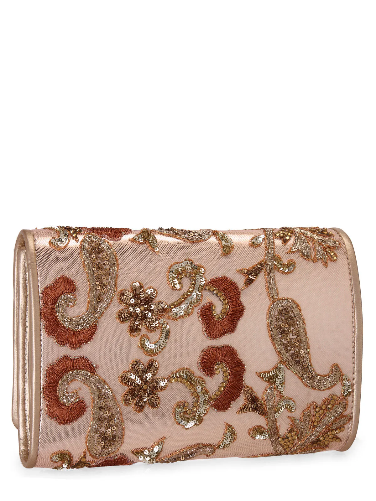 Embellished Mesh clutch