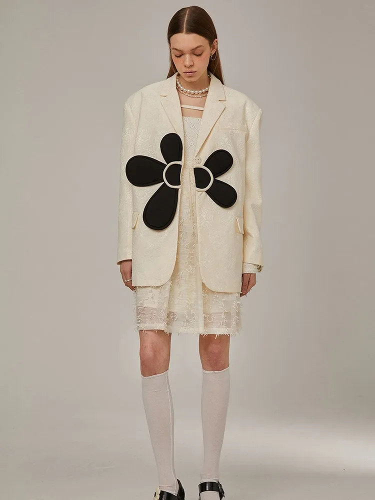 Embroidery Flowers Three-dimensional Nichi Jacket