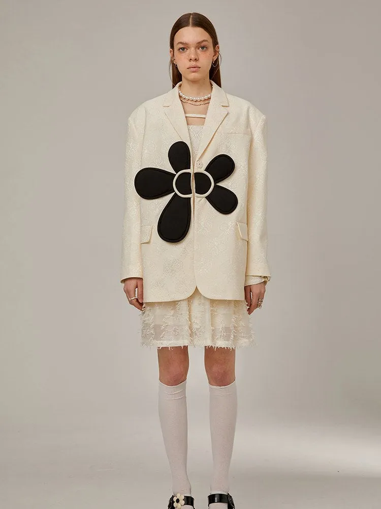 Embroidery Flowers Three-dimensional Nichi Jacket