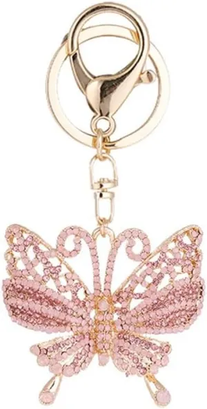 Encrusted Diamond Insect Keychain Keychain Metal Car Accessories Bag Charm