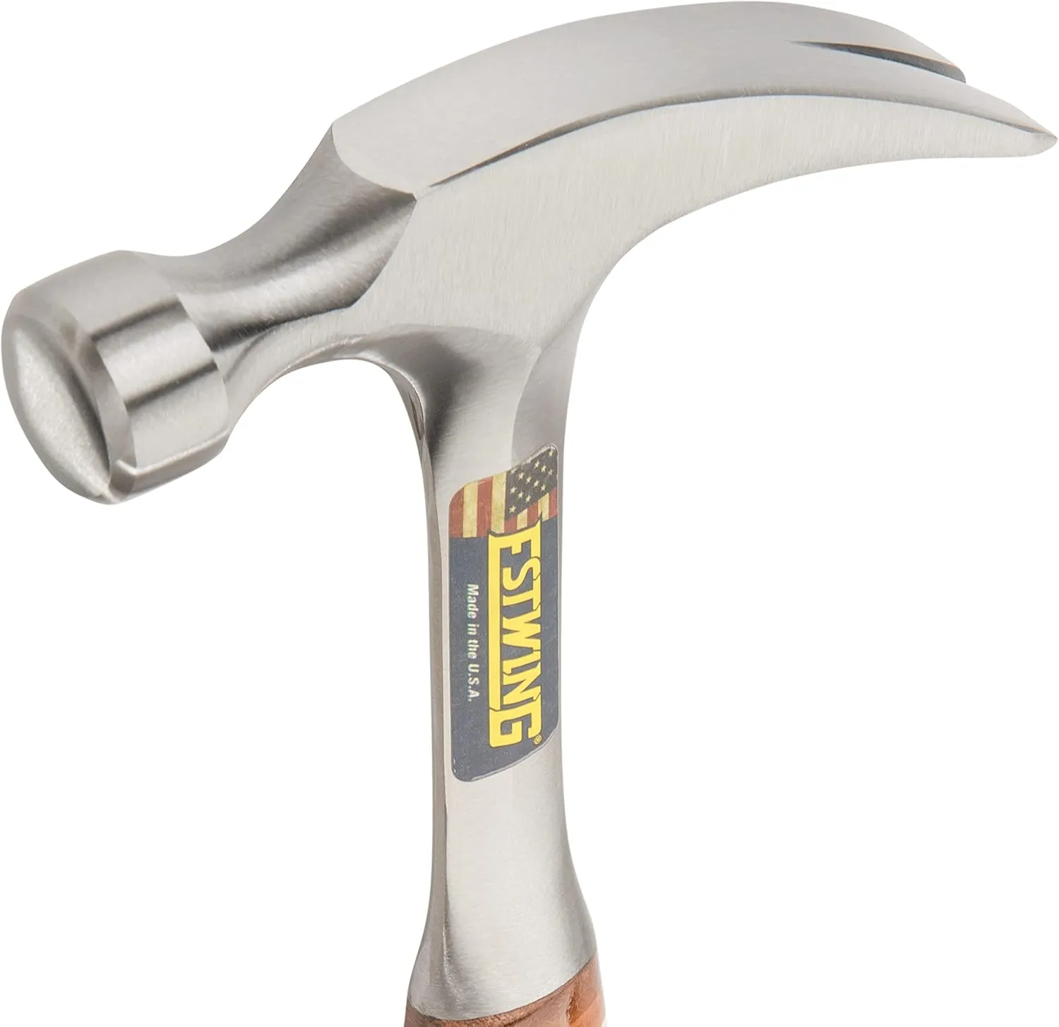 ESTWING Hammer - 12 oz Straight Rip Claw with Smooth Face & Genuine Leather Grip - E12S