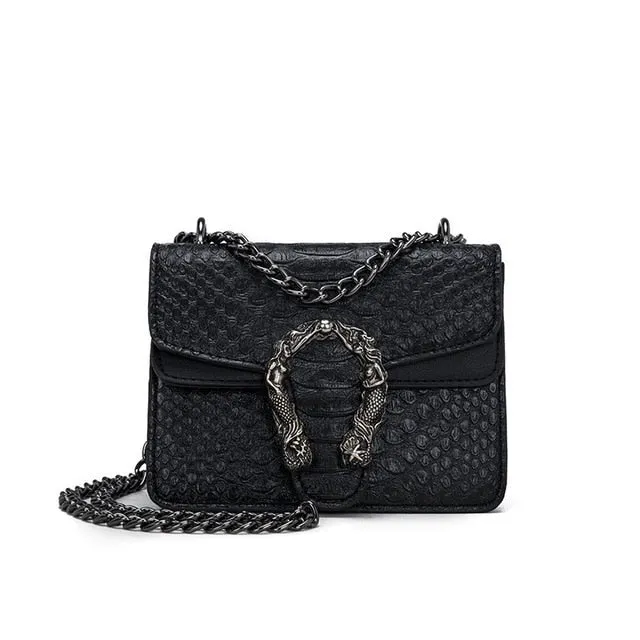 European Retro Fashion Ladies Square bag 2020 New Quality Matte PU Leather Women's Handbag Chain Tote Shoulder Messenger Bags