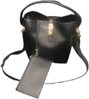 EvaLuLu Genuine Leather Bucket Bag Tote Shoulder Bag Crossbody Bag for Women