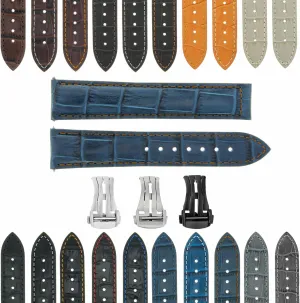 Ewatchparts 17-18-19-20-21-22-23-24mm Genuine Leather Watch Band Strap Compatible With Tissot Watch