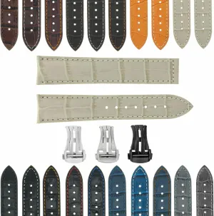 Ewatchparts 17-18-19-20-21-22-23-24mm Genuine Leather Watch Band Strap Compatible With Tissot Watch
