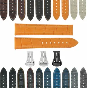 Ewatchparts 17-18-19-20-21-22-23-24mm Genuine Leather Watch Band Strap Compatible With Tissot Watch