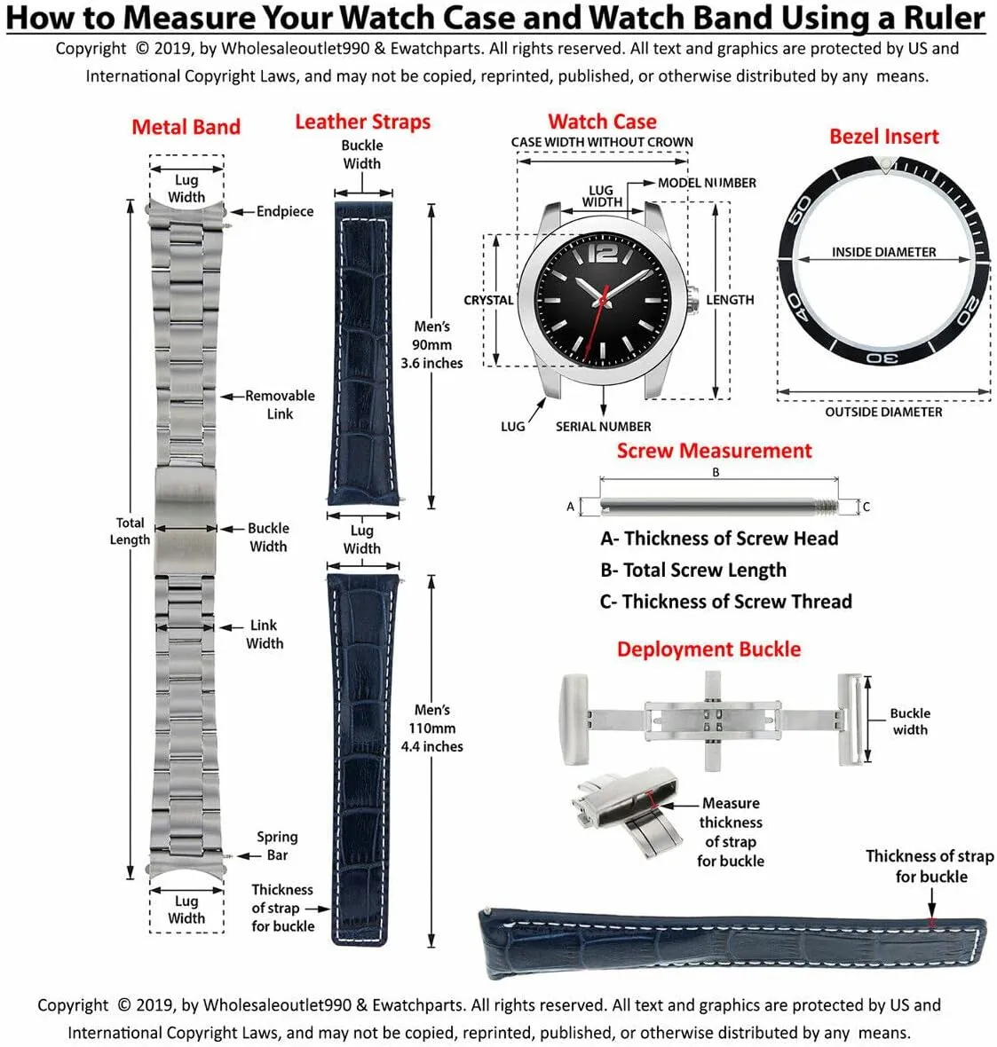 Ewatchparts 18-19-20-22-24mm Leather Watch Band Strap Smooth With Deployment Clasp Compatible With Franck Muller