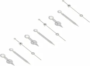 Ewatchparts 3 Set Watch Hand Compatible With Movement ETA 2824-2 2834-2 2836-2 Mercede Silver Swiss