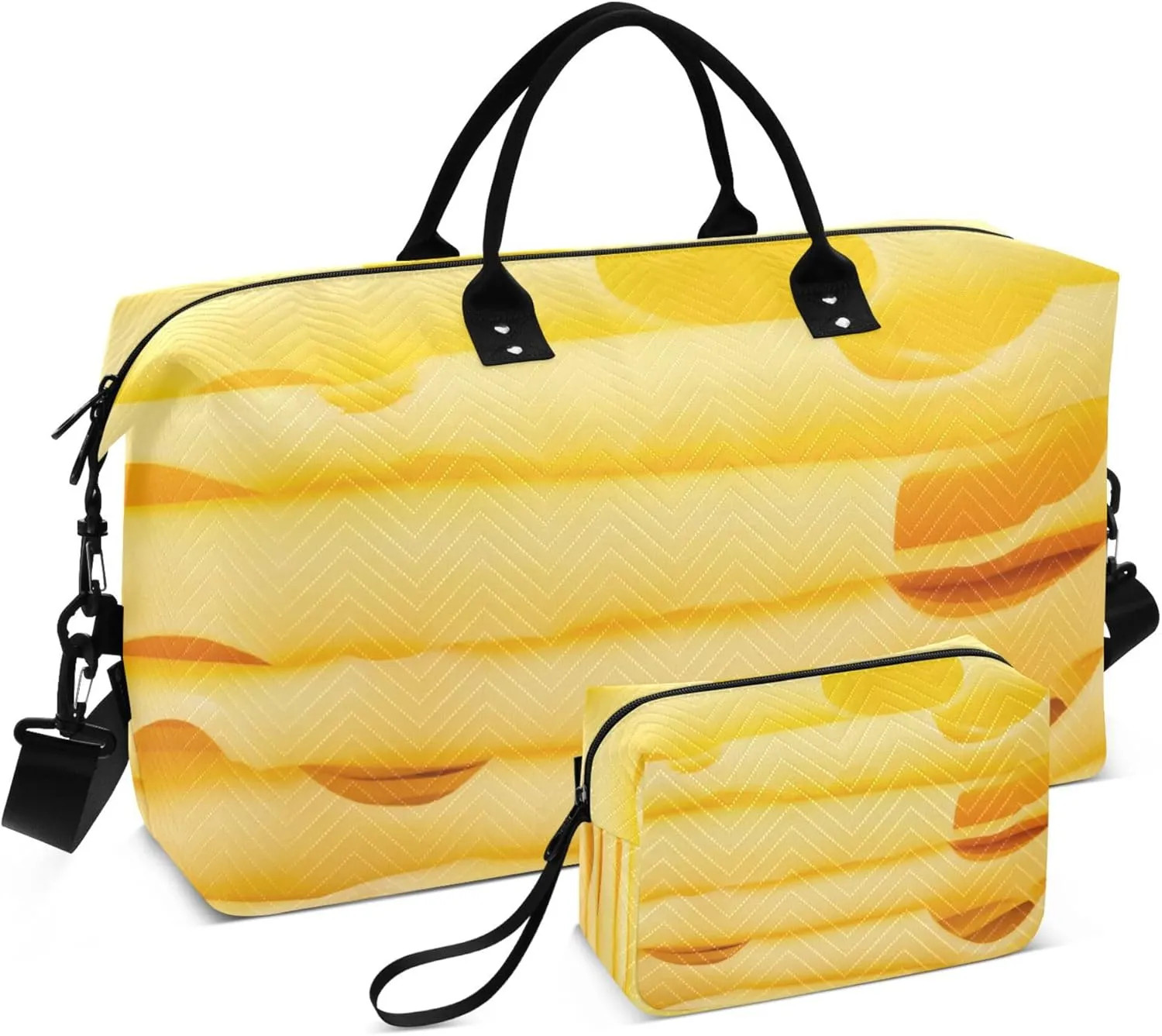 Exnundod Texture Of The Cheese Travel Duffel Bags for Women Sports Gym Bag Weekender Carry On Tote Overnight Luggage Duffle Bags