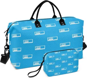 Exnundod Women Weekender Bags Office Shelf Gym Bags Carry On Overnight Duffle Blue Large Duffle Tote Hospital Bag for Business Trip, Yoga