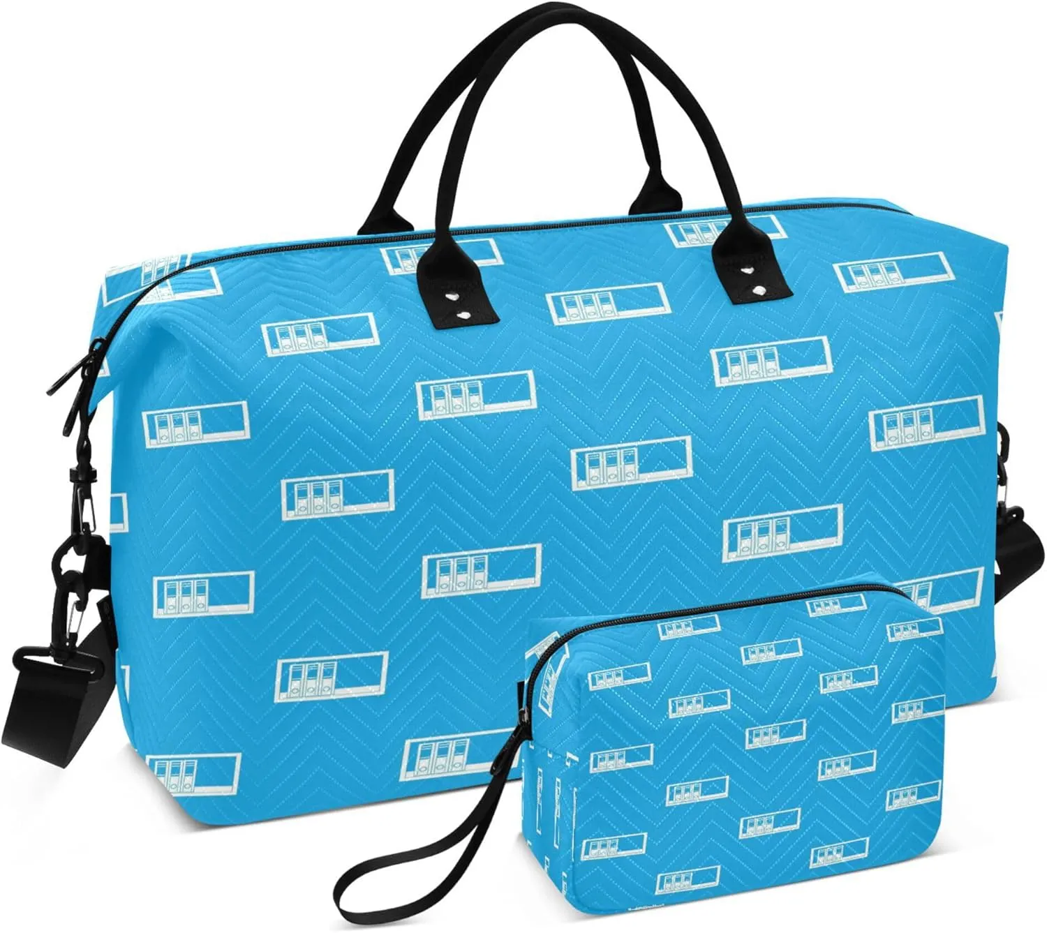 Exnundod Women Weekender Bags Office Shelf Gym Bags Carry On Overnight Duffle Blue Large Duffle Tote Hospital Bag for Business Trip, Yoga