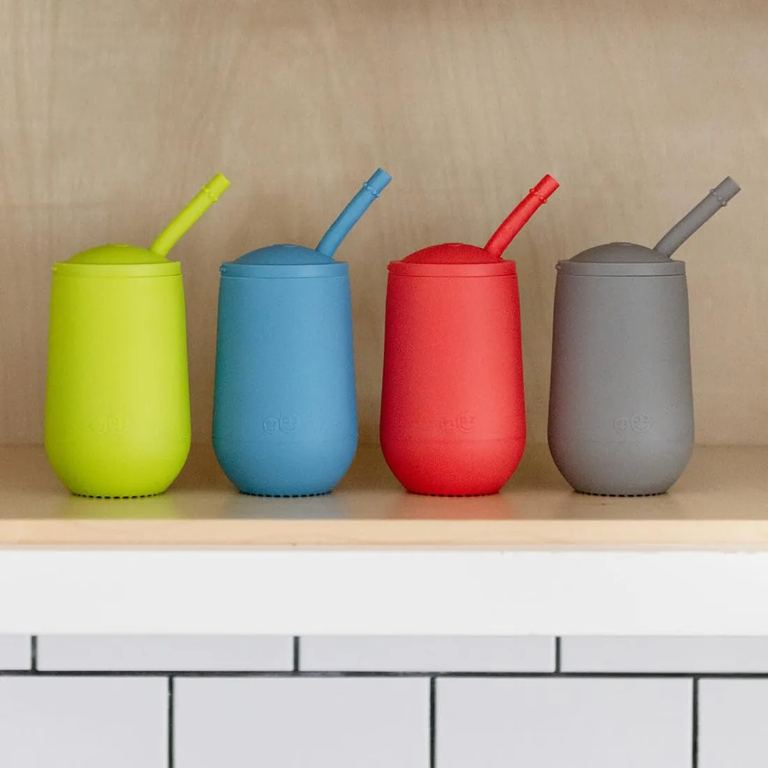 ezpz Happy Cup   Straw System - 24 months  (Coral) - 100% Silicone Cup   Straw for Older Toddler   Preschoolers