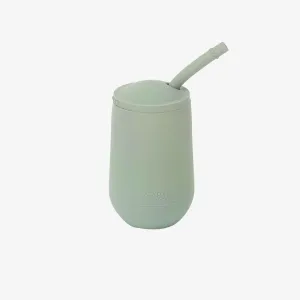 ezpz Happy Cup   Straw System - 24 months  (Sage) - 100% Silicone Cup   Straw for Older Toddler   Preschoolers
