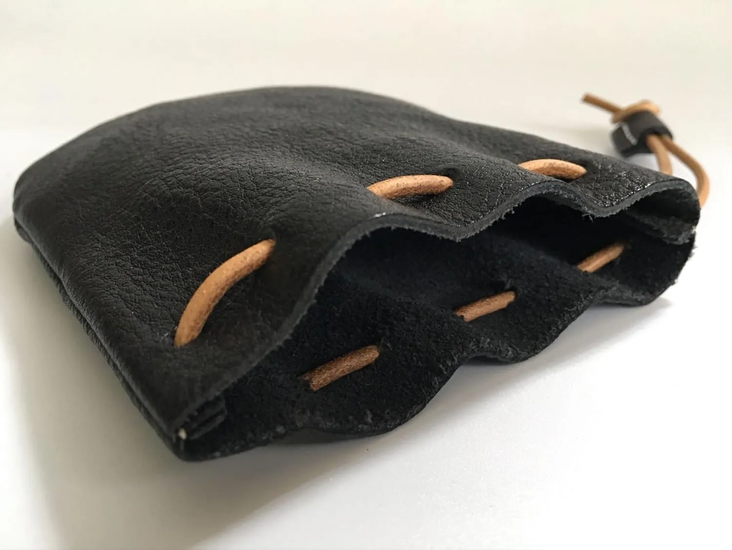 Fantastic Workmanship Genuine Leather Drawstring Coin Purse