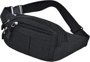 Fashion Waist Packs Waist Bag for Men, Oxford Cloth Water-Repellent Mobile Phone Storage Bag, Sporty and Casual Cross-Body Chest Bag for Women (Color : Black) (Black)