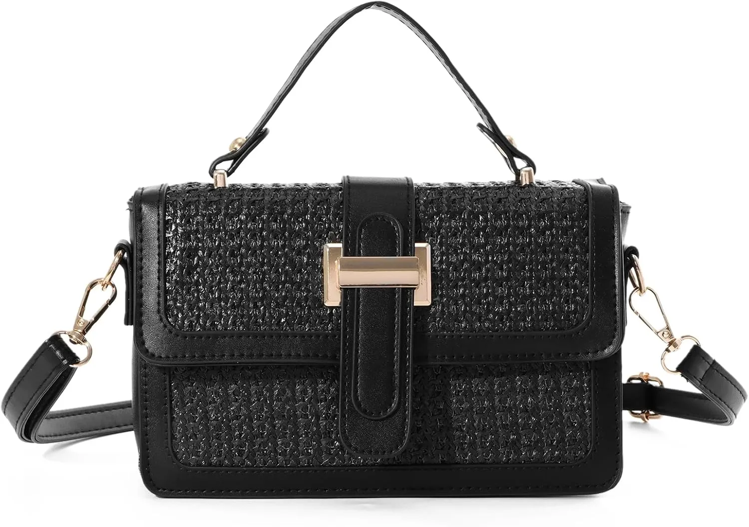 Fecialy Straw Purses for Women Straw Crossbody Bags Beach Handbag Summer Raffia Purses Woven Shoulder Clutch Bag