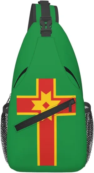 Flag of Likhoslavlsky rayon (Tver oblast) Crossbody Bags For Women Men Chest Backpack Gym Shoulder Bag Travel Outdoor Sports Casual Crossbody Bags