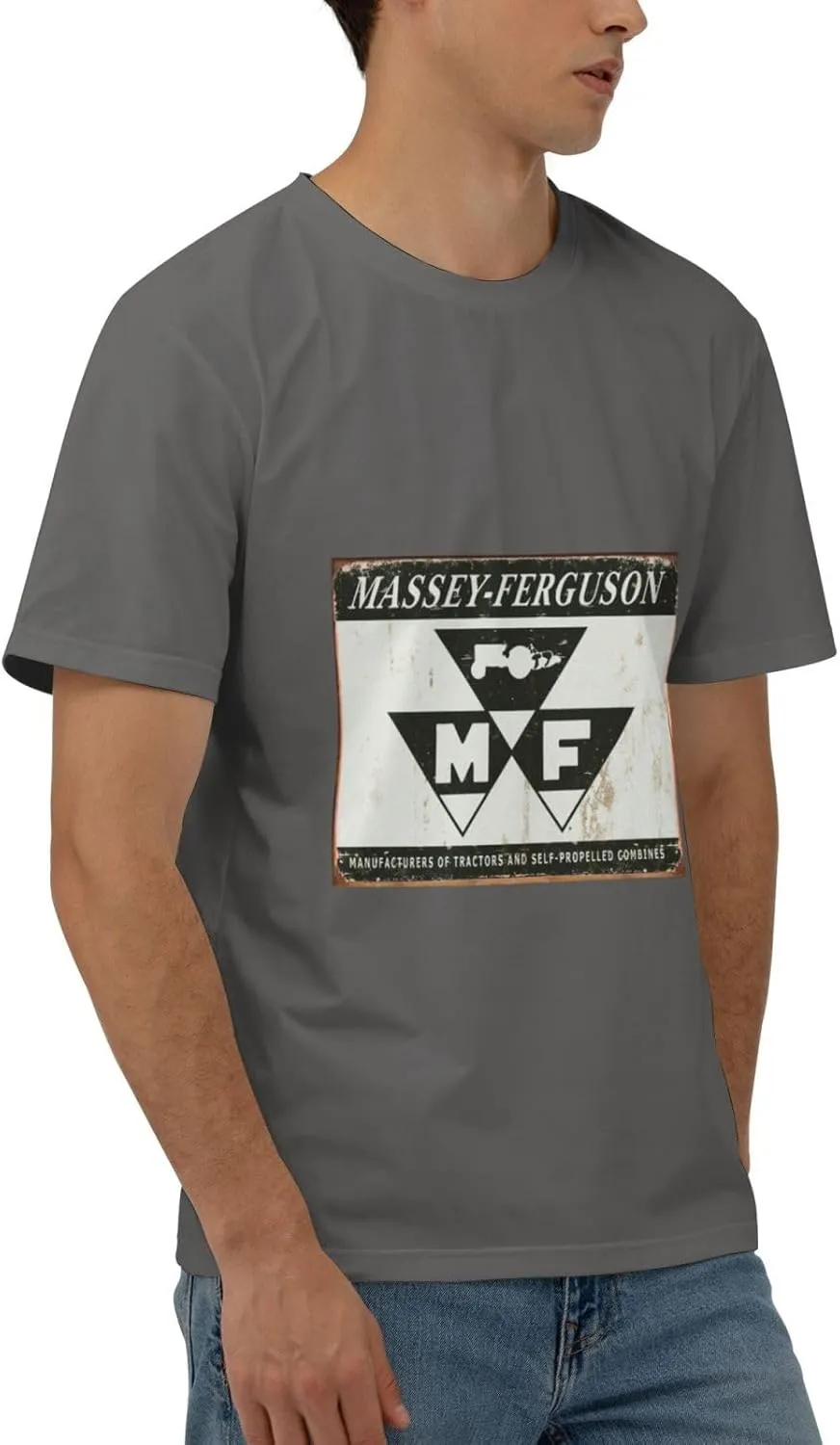 Flag of Massey Ferguson Tractors Men's Short Sleeve Tees, Moisture Wicking, Odor Protection T-Shirt