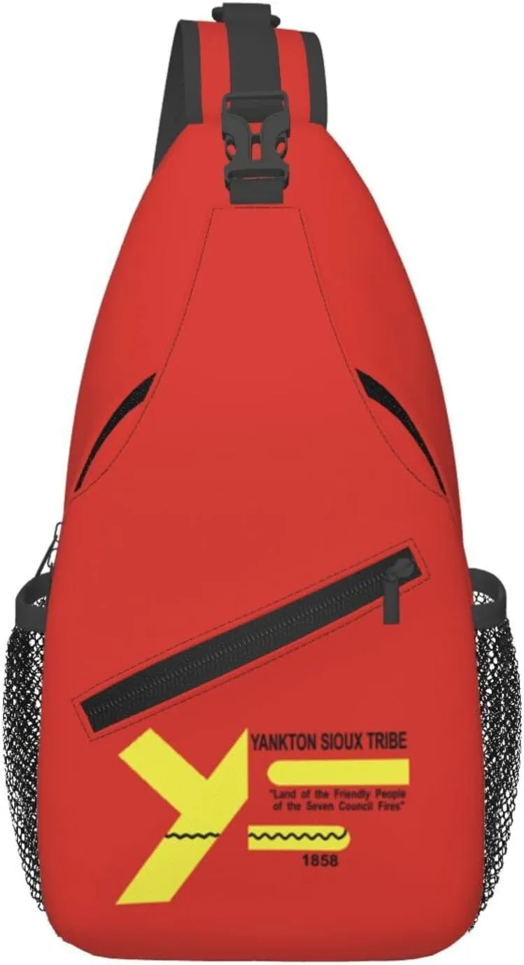Flag Of The Yankton Sioux Tribe Crossbody Bags For Women Men Chest Backpack Gym Shoulder Bag Travel Outdoor Sports Casual Crossbody Bags