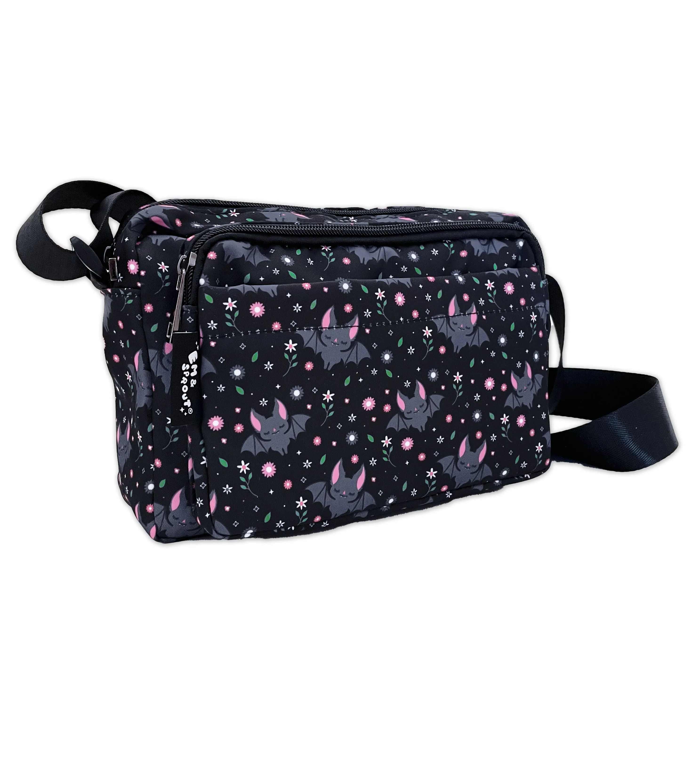 Floral Bat Crossbody Bag