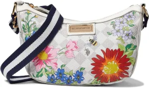 FLORAL DIAMOND CROSSBODY BAG