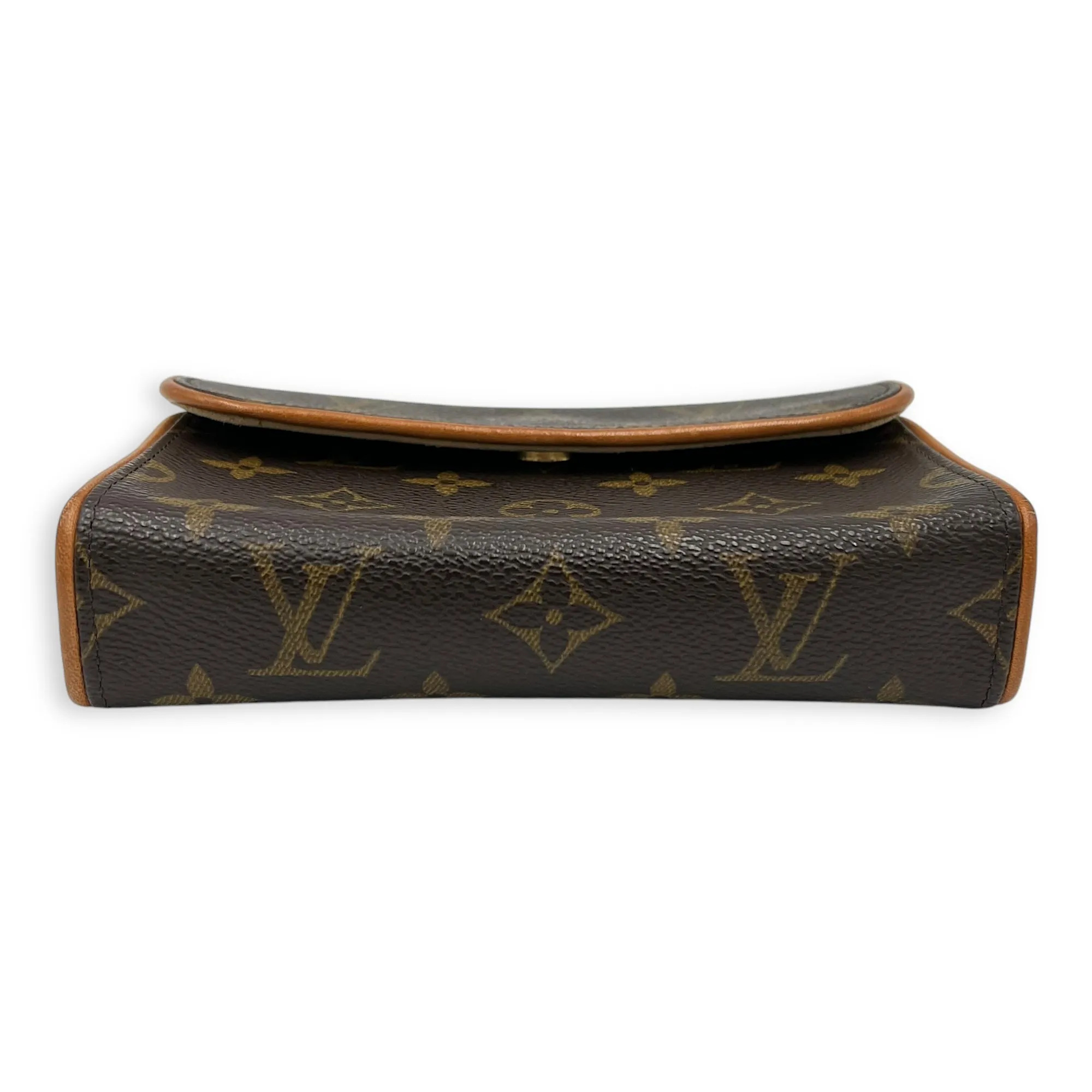 Florentine Belt Bag Brown in Monogram Coated Canvas, Gold hardware
