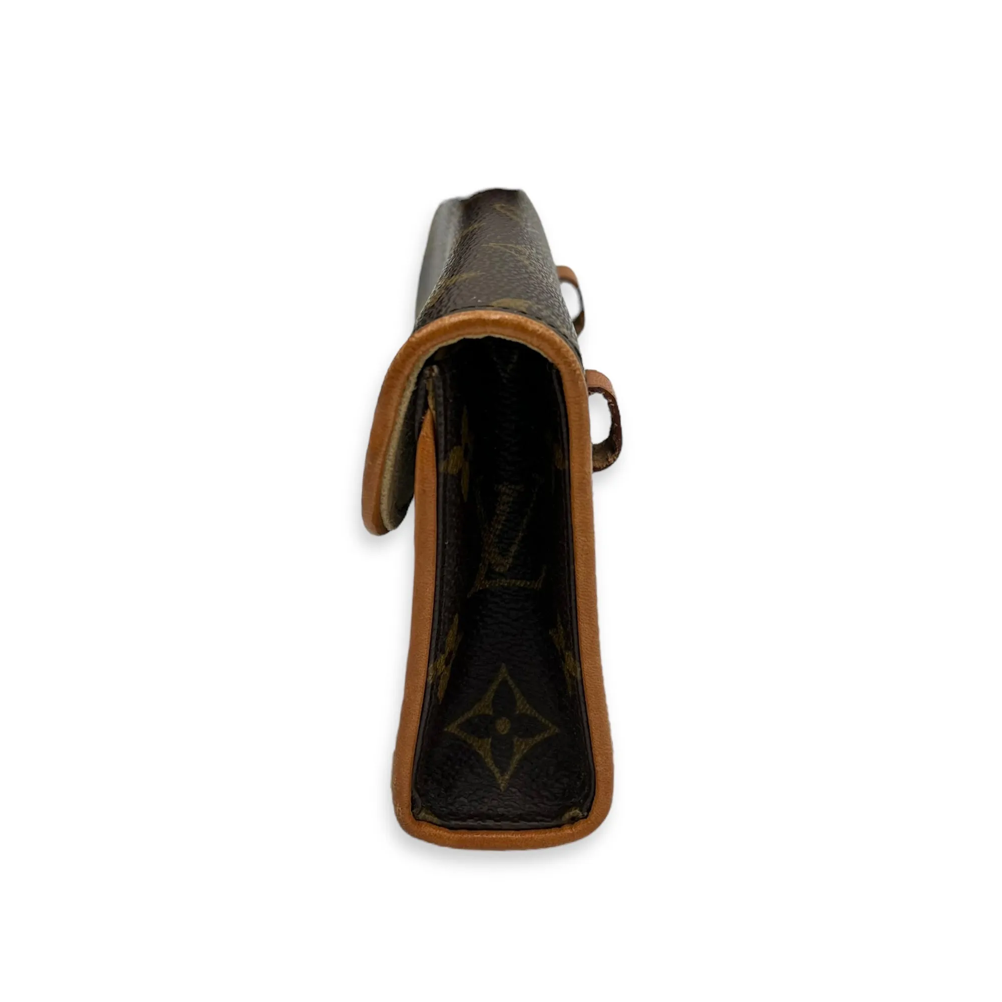 Florentine Belt Bag Brown in Monogram Coated Canvas, Gold hardware