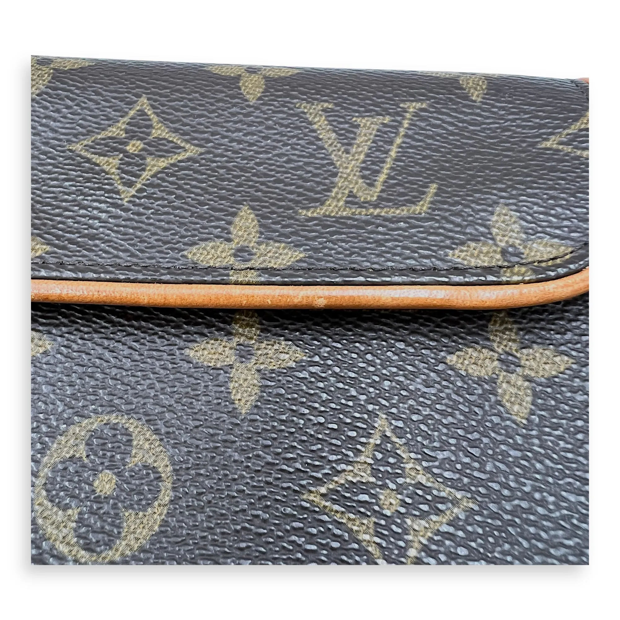Florentine Belt Bag Brown in Monogram Coated Canvas, Gold hardware