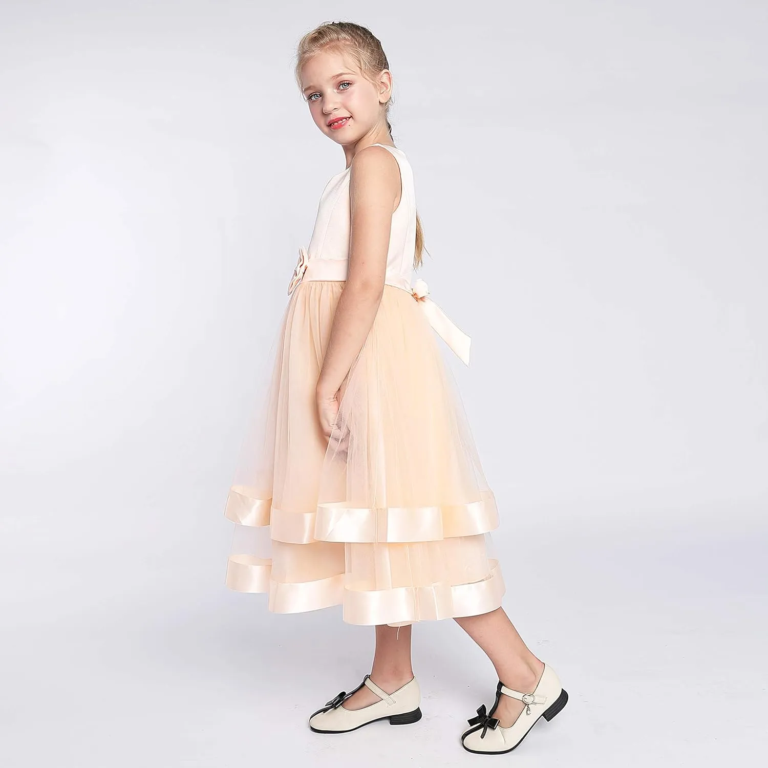 Flower Girl Dress Elegant Party Ball Gowns Vintage Pageant Princess Formal Dress