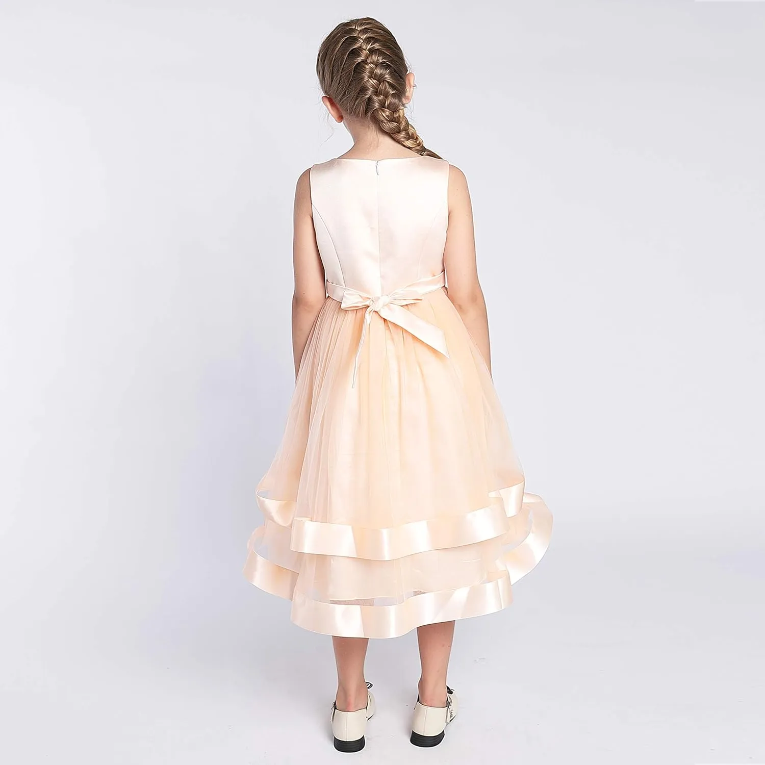 Flower Girl Dress Elegant Party Ball Gowns Vintage Pageant Princess Formal Dress