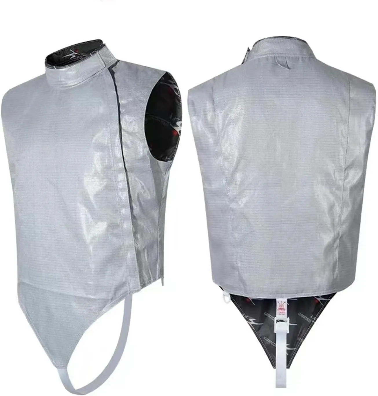 Foil Metal Fencing Vest, Sleeveless Fencing Uniform, Non-Washable Fencing Gear, Adults and Children(Left Hand,46#)