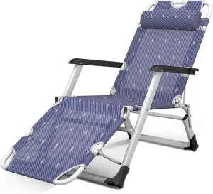 Foldable Lounger Chair, Portable Oxford Cloth Recliner for Beach, Camping, Patio, Garden Office, Lightweight Sunbed