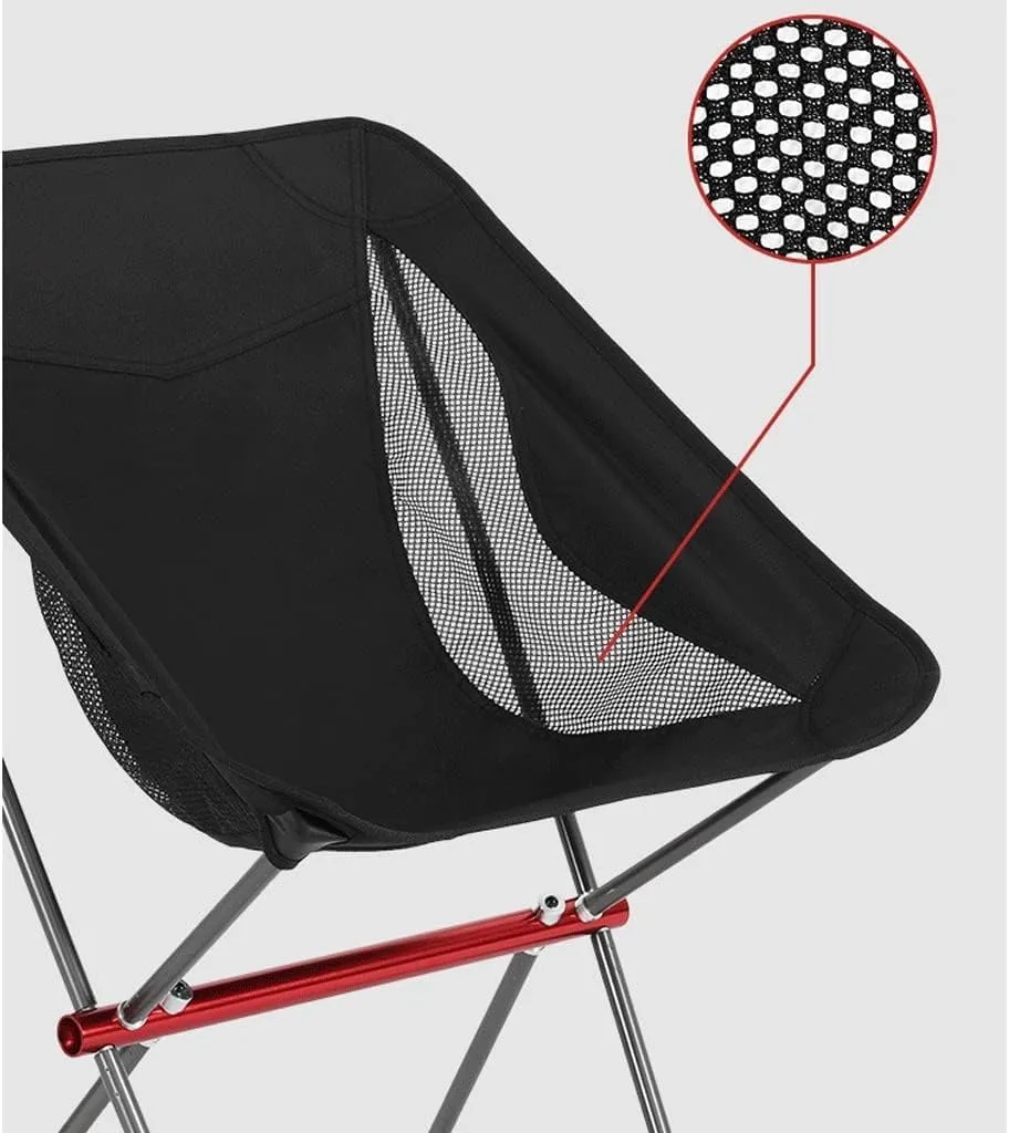 Folding Camping Outdoor Folding Chairs Portable Camping Chair Washable Fishing Picnic BBQ Chairs for Camping Hiking Chairs Foldable(A-Gray)
