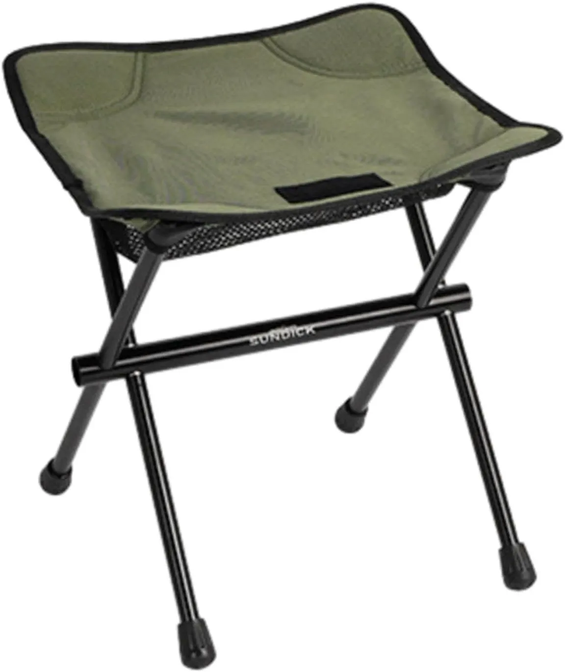 Folding Camping Stool Collapsible Stool Picnic Chair Lightweight Foot Stool Saddle Chair Fishing Chair for Traveling BBQ Lawn, Green